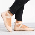 thumbnail image 2 of Womens Solid Color Autumn Asakuchi Elastic Band Dance Fashion Flat Shoes, 2 of 9