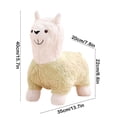 thumbnail image 3 of LSLJS Upholstered Stool Lamb's Fleece Fabric Footrest Change Shoe Footstool Wood Multifunctional Sofa Tea Stool for Living Room Bedroom Porch Polyester Shoe Bench, 3 of 6