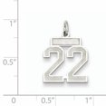thumbnail image 2 of Breloque Pendentif Collier Numéro 22 en Argent Sterling 925 Breloques, 2 of 6