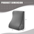 thumbnail image 3 of Costway Bed Wedge Pillow with Smooth Zipper Side Pockets Support for Back Grey, 3 of 6