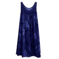 thumbnail image 2 of SMihono Robe Bohème d'Été pour Femmes Grande Taille Robe Sans Manches Ample Imprimée à Col Rond en Dentelle Patchwork pour Femmes Printemps/été, 2 of 3