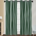 thumbnail image 1 of Innerwin Rideaux pour Fenêtres Écoénergétiques Assombrissants, Panneaux à Oeillets, Rideau de Luxe Occultant pour Fenêtre, Isolé Thermiquement, Moderne, Protection UV, Intimité, Vert 132*182 cm, 1 of 2