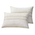 thumbnail image 3 of Beco Home Pom Pom Stripe 3 Piece Reversible Comforter Set, 3 of 7