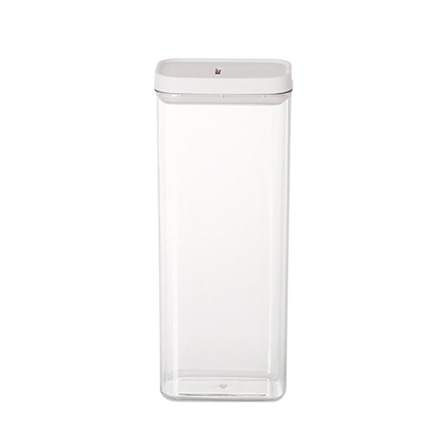 Bigersell Food Storage Container with Lids Airtight Plastic Canister for Cereal, Pasta, Flour & Sugar Kitchen Stackable Food Storage Buckets Kitchen Pantry Organizers and Storage White D