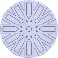 thumbnail image 1 of Ahgly Company Tapis Rond Lavable en Machine Intérieur Transitionnel Bleu Lavande, 7 Pieds Rond, 1 of 7