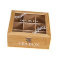 thumbnail image 3 of Wooden Tea Organizer Wooden Chest with Transparent Lids 9 Grid Jewelry Organizer, 3 of 9
