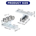 thumbnail image 2 of Unique Bargains 6 Wheels Trolley Sliding Rail Track System Roller Trolley for Electric Hoist Strut Channels 2 Pack, 2 of 7