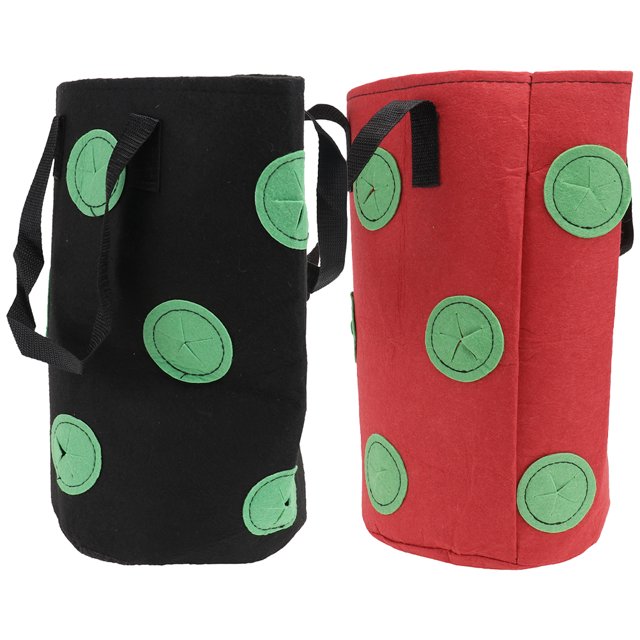 2Pcs Upside Down Strawberry Planters Breathable Strawberry Planters Hanging Planting Bags
