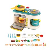 Bunblic Kitchen Playset with Oven, Electronic Oven Toy Cooking Utensils, Gift Oven Play Kitchen Accessory for Party Early Development green