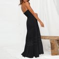 thumbnail image 4 of Ketyyh-chn99 Robes d'Invitée de Mariage pour Femmes 2024 Robe Courte Robe de Fête Robes d'Été Mode Femmes Uni Décontracté Sans Manches Vacances Robe à Boutons Noir,P, 4 of 4