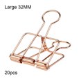 thumbnail image 3 of pitrice 20 Pieces Metal Paper Clip Electroplated Solid Color Replacement Home School Examination Papers Clips Accessories Rose Gold 32mm, 3 of 9