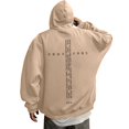 thumbnail image 1 of Chandail à Capuchon Rétro pour Hommes avec Verset Graphique, Tenue Décontractée Inspirante pour Croyants, Chandail Confortable à Enfiler, 1 of 6