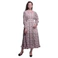 thumbnail image 1 of Bimba Floral Ladies Printed Boho Gypsy Summer Smocked Maxi Long BeachDress-X-Large, 1 of 5