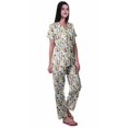 thumbnail image 3 of Moomaya Ensemble de Pyjama à Manches Courtes Imprimé pour Femmes Chemise de Nuit Boutonnée Imprimée, 3 of 6