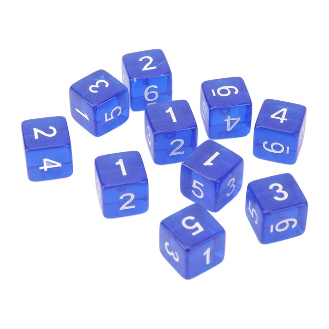 Dices, 30PCS Cubes Right Angle Transparent Colored Plastic 6 Sided Dices for Games
