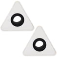 thumbnail image 1 of Milisten 2Pcs Portable ABS Injection Molding Triangle Shaped Interview Mic Microphone Logo Flag Station Logo (White), 1 of 6