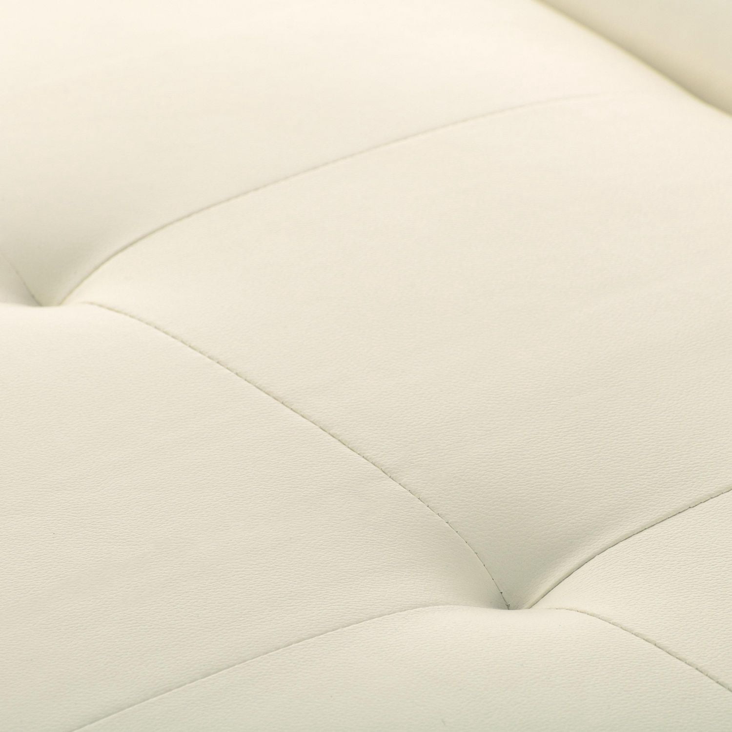 Pouf de rangement double de luxe CorLiving Antonio en similicuir de qualité supérieure avec pieds en bois