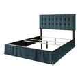 thumbnail image 5 of HMD Larry King Tufted Upholstered Panel Bed, Denim Blue, 5 of 5