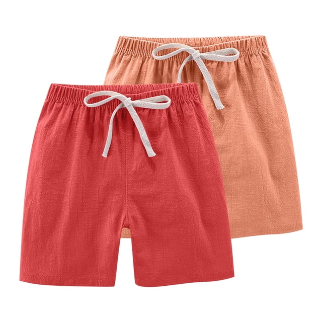 Clearance & Promo,2PC Kids Shorts, Solid Casual Sports, Drawstring, Summer, Kids' Outfit, Quick Dry, Comfortable Fit Perfect for All Body Types|100%Polyester,Dark Blue,Sopatenor