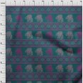 thumbnail image 3 of oneOone Georgette Viscose Fabric Floral & Elephant Block Decor Fabric Printed BTY 42 Inch Wide, 3 of 4