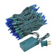thumbnail image 3 of Novelty Lights 46.5 Feet 140 Light Incandescent Chasing Christmas String, 16 Function Controller, Blue on Green Wire, UL Listed for Indoor/Outdoor Use, 3 of 5
