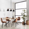thumbnail image 2 of Bouclair Rust Textured Faux Leather and Metal Dining Chair, 2 of 10