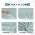 thumbnail image 3 of Beddora Lightweight Microfiber Sheet Set – Soft, Breathable, Quick-Dry & Wrinkle-Resistant – Includes Flat Sheet, Fitted Sheet & Pillowcases – King – Harbor Grey, 3 of 6