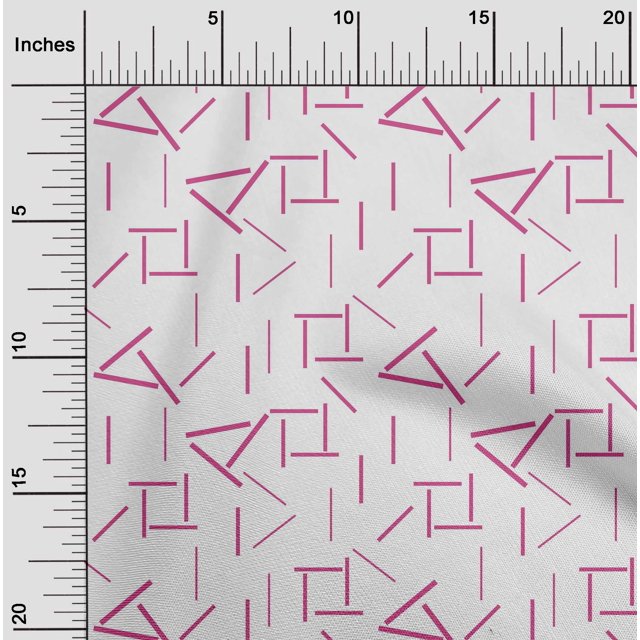 oneOone Silk Tabby Fabric Line Geometric Print Fabric BTY 42 Inch Wide