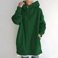 thumbnail image 1 of Meichang Womens Fall Winter Warm Zipper Open Fleece Hoodies Sweatshirt Long Jacket Drawstring Coat Jacket Tops Outwear Plus Size, 1 of 7