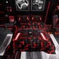 thumbnail image 1 of YST Gaming Bedding for Boys, Gamepad Full Size Comforter Sets, Red Checkered, Black Reversible, 1 of 7