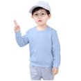 thumbnail image 2 of LSLJS Toddler Baby Boy Girl Fleece Pullover Sweatshirt Solid Color Crewneck Blouse Shirt Tops Warm Fall Winter Clothes, 2 of 4
