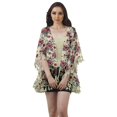 thumbnail image 1 of Moomaya Boléro Ouvert Imprimé Manches Kimono Imprimé Couverture de Plage pour Femmes, 1 of 5