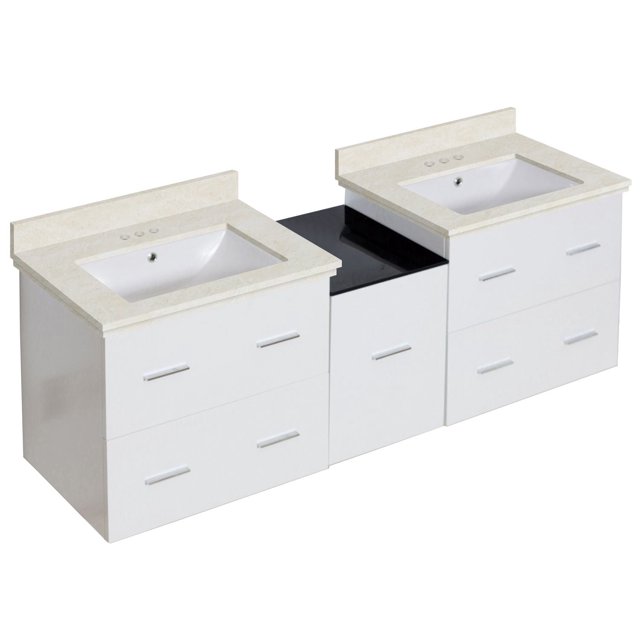Imaginations Américaines 61,5 pouces W Vanity Set Blanc