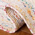 thumbnail image 4 of Safavieh Braided Collection BRD210B Handmade Boho Reversible Cotton Area Rug, 5' x 5' Round, Ivory / Multi, 4 of 4