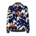 thumbnail image 4 of EQWLJWE Liquidation d'Économies d'Été! Veste Bomber de Baseball Zippée à Poches Imprimées Décontractée pour Femmes, Manteau, 4 of 5