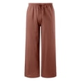thumbnail image 4 of Women's High - Waisted Wide - Leg Chiffon Pants - Drawstring Elastic, Comfortable, Printed, Suitable for Multiple Occasions, S - XXL Sizes, 4 of 5