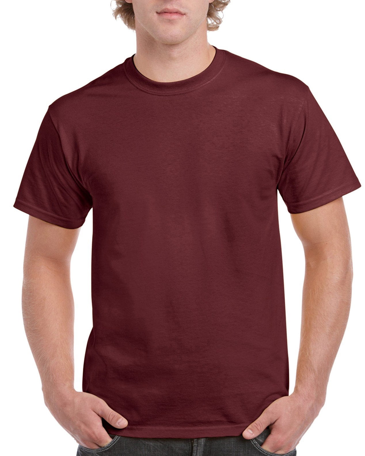 Gildan Men's Ultra Cotton Tee, Maroon, X-Large