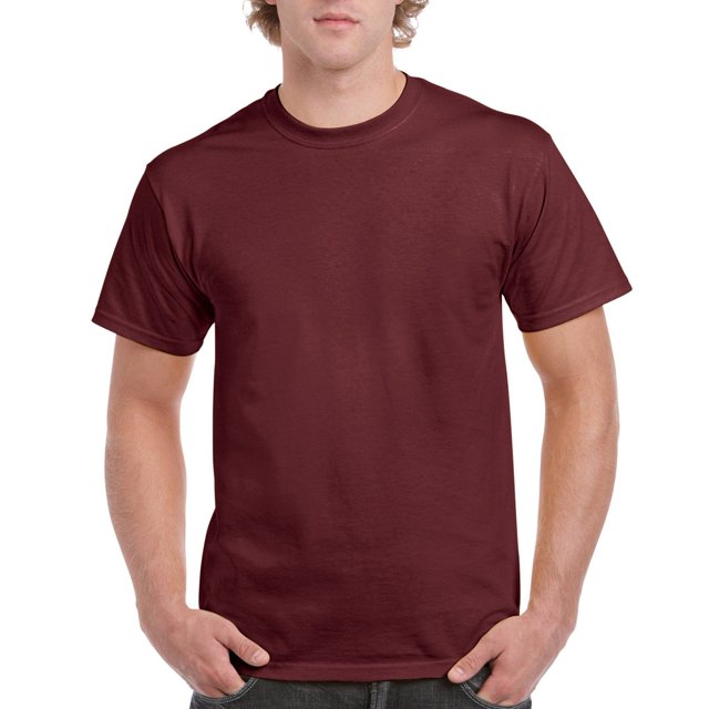 Gildan Men's Ultra Cotton Tee, Maroon, Medium