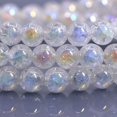 thumbnail image 2 of Bracelet Extensible en Perles Rondes de 6 mm en Quartz Craquelé Aqua Aura, Pierre Précieuse 6,5 Pouces, 2 of 2