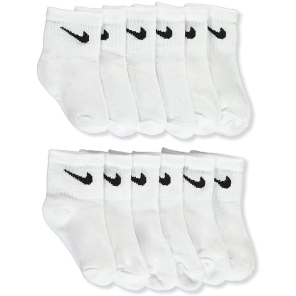 NIKE Kids' Everyday Cushioned Ankle Socks (6 Pairs) White 2-3 infant