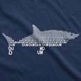 thumbnail image 2 of Mens Dun Dun Shark Theme T-Shirt Cool Graphic Great White Music Text Tee (Heather Navy - Dun Dun) - S, 2 of 4