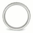 thumbnail image 2 of Stainless Steel Brushed and Polished Hammered 7.50mm Band Ring 12 Size, 2 of 6