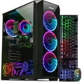thumbnail image 1 of Gaming PC Tower - GeForce RTX 5060 8GB GDDR7, Intel Core i7 Processor, 32GB DDR4 RAM, 1TB SSD, WiFi, Windows 11 Pro, 1 of 9