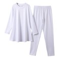 thumbnail image 4 of WENXIAOO Ensemble de Pyjama pour Tout-Petit 2 Pcs Robe à Manches Longues avec Pantalon Tenues de Pyjama en Soie Pyjamas 3-4 Ans, 4 of 9