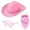 Pink, variant on Fgnfyis Double Sequin Wrapped Border Western Cowboy Hat 3 Piece Set Glasses Square Scarf Silk Scarf Cowboy Hats Pink