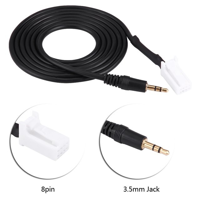 Keenso Car Audio AUX Input Cable Adapter,Car Audio AUX Input Cable Adapter 8pin Plug 3.5mm For Swift Jimny