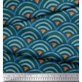 thumbnail image 3 of Soimoi polyester Crepe Fabric Scales Geometric Print Fabric by the Yard 42 Inch Wide, 3 of 3
