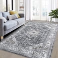thumbnail image 4 of FairOnly 5' x 7' Area Rugs,Machine Washable Printd Rugs for Living Room Bedroom Kitchen Home Decor, Non Slip TPR Back Floor Carpet,Gray, 4 of 8