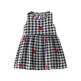 thumbnail image 1 of Yanlir Robe Sans Manches à Col Rond pour Filles Robe d'Été de Plage 6 Mois - 7 Ans Robe Mignonne à Imprimé Graphique pour Tout-Petits pour des Tenues Confortables et Adorables (Noir, 4-5 Ans), 1 of 3