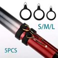 thumbnail image 2 of 5 Pcs Elastic Fishing Rod Hook Keeper Fly Pole Rubber Rings Metal Holders S/M/L, 2 of 3
